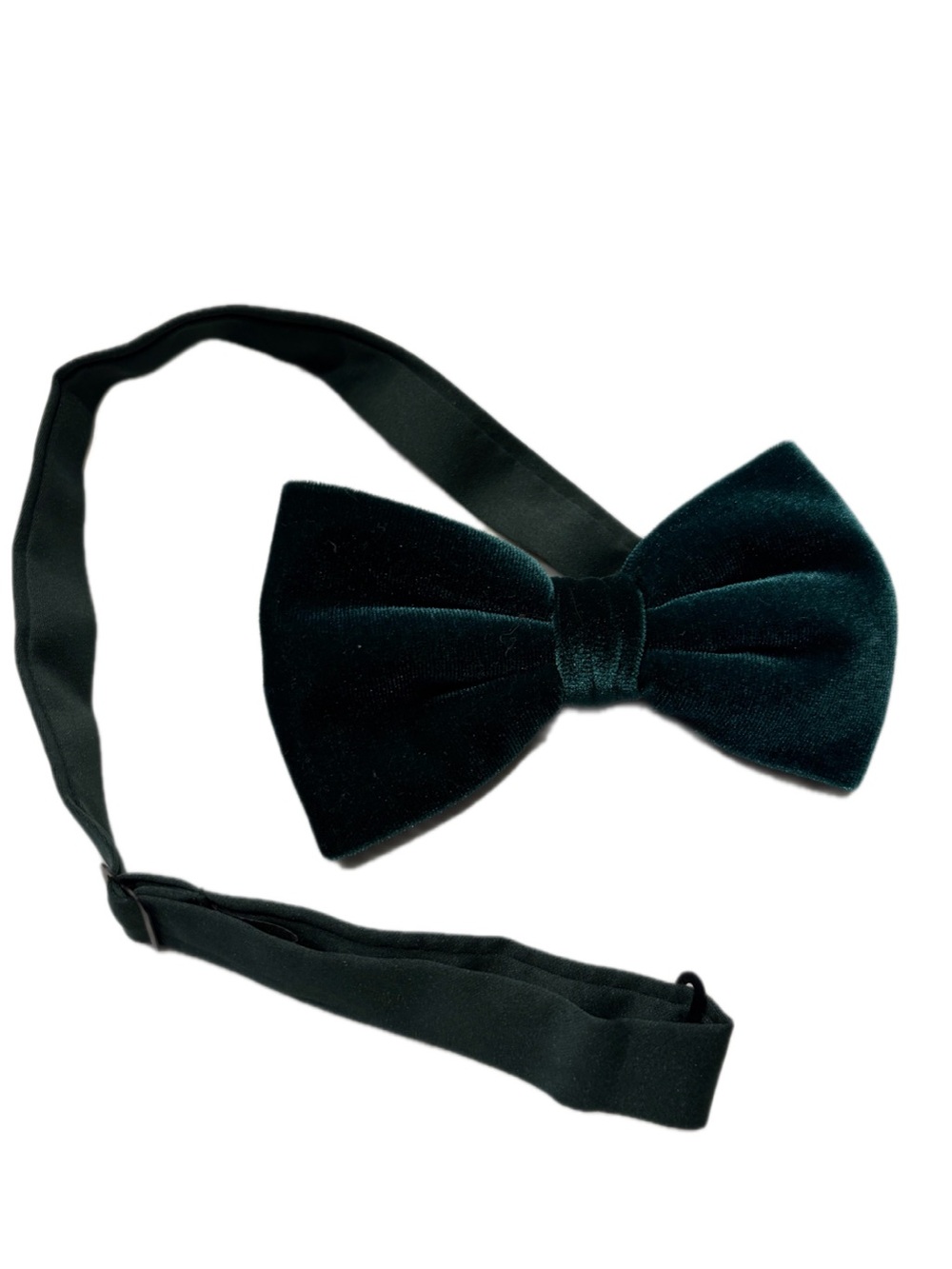 Classic Velvet Bow Tie in Deep Green